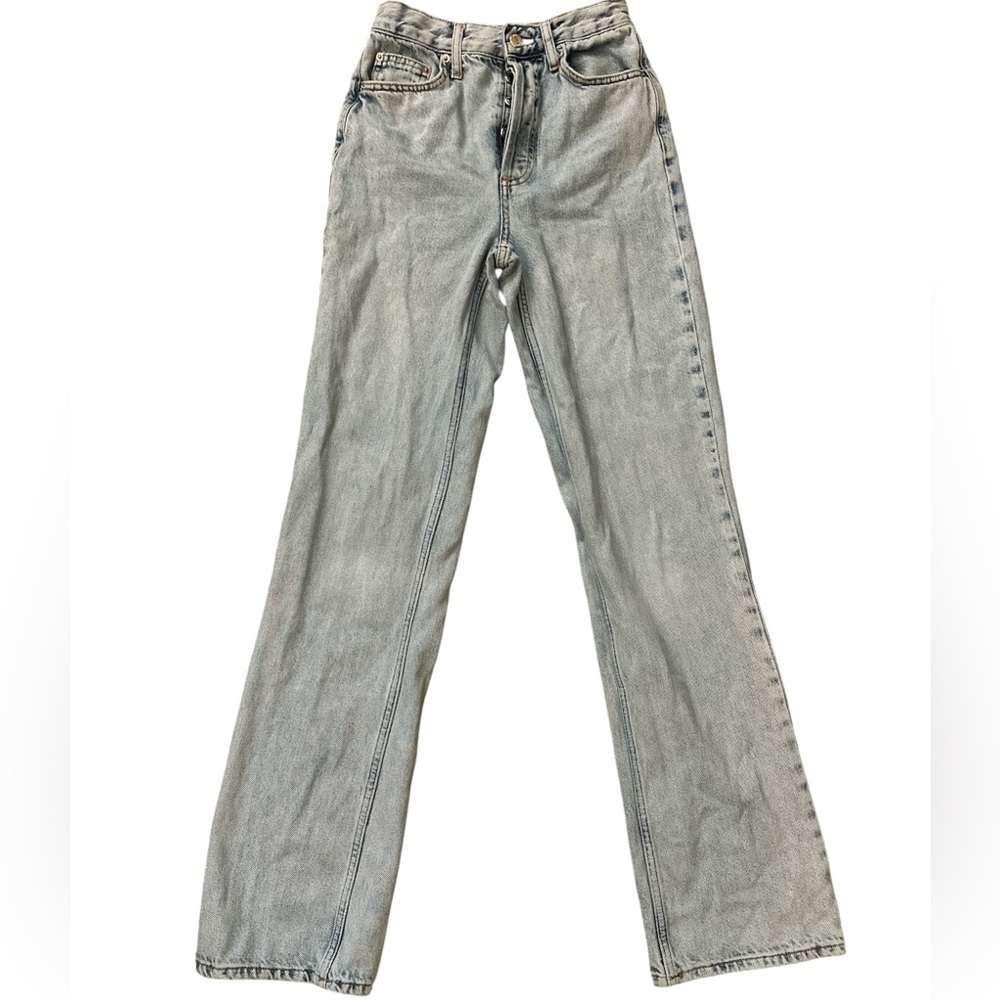 Topshop Light Wash Straight High Waisted jeans size 26